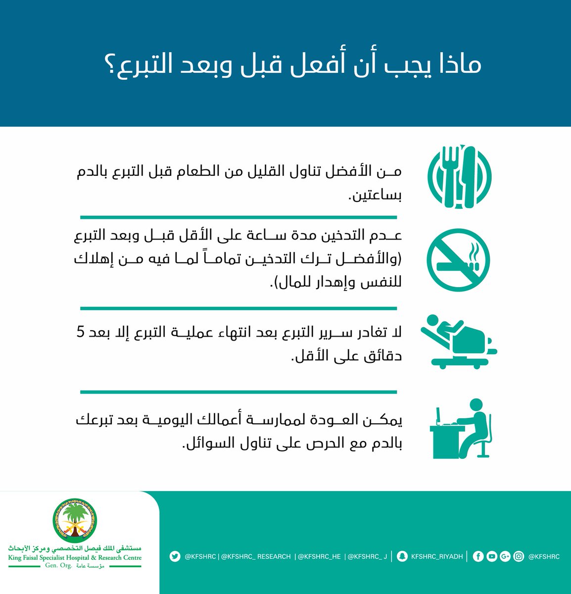 د عبدالقادر الجهني On Twitter ماذا تفعل قبل وبعد التبرع بالدم صحة تبرعك حياة لغيرك
