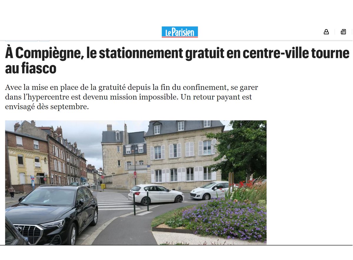 M_Chassignet's tweet photo. "La folie, c'est de faire toujours la même chose et de s'attendre à un résultat différent"

➡️On sait depuis longtemps que rendre le stationnement gratuit pour "redynamiser le centre-ville" ne fonctionne pas (contreproductif)

➡️C'est bon, on peut passer à autre chose maintenant? https://t.co/OXZvvhSEKK