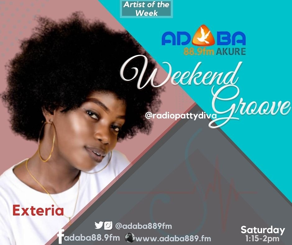 Adaba889fm's tweet photo. Don't forget to join @radiodivapatty this #noon on #weekendgrove ๐ถ๐ต๐บ๐ธ
#listen via https://t.co/5SEJOVwbKs / download Adaba88.9fm ๐ฒ app on google playstore ๐ง
#artistoftheweek โก @Exteria_posh
#radioguideng
#radiocast
#adabafm
#adabaprogramme
#adaba889fm https://t.co/PRWvAQkM3X