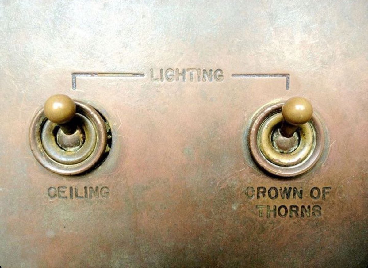 OSaumarezSmith's tweet image. Light switch at Coventry Cathedral