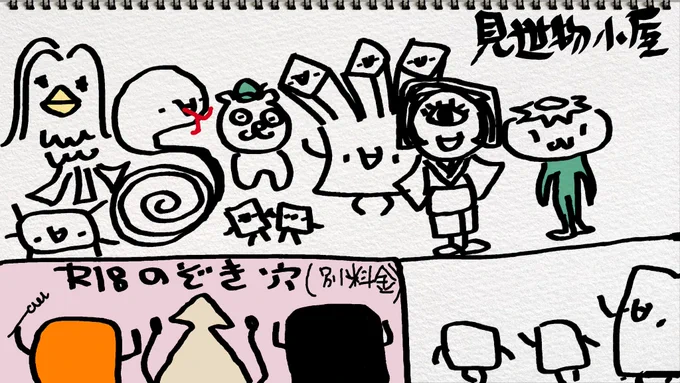 見世物小屋の見物をするようかんです 