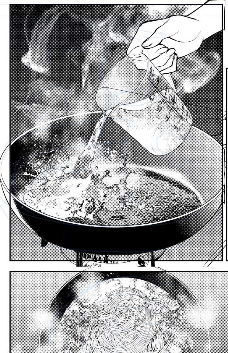 料理パートを描いています。 