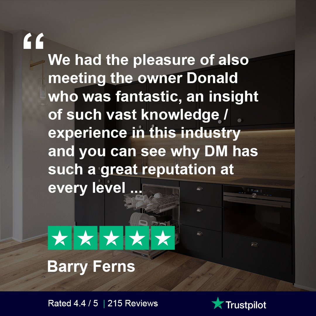 DM__Design's tweet image. Another 5 Star Review!
⭐️⭐️⭐️⭐️⭐️

We are rated as ‘Excellent’ with 4.4 / 5.

Read the full review and what our customers have to say at TrustPilot.com

#BespokeKitchens
#BespokeBedrooms
#BespokeBathrooms