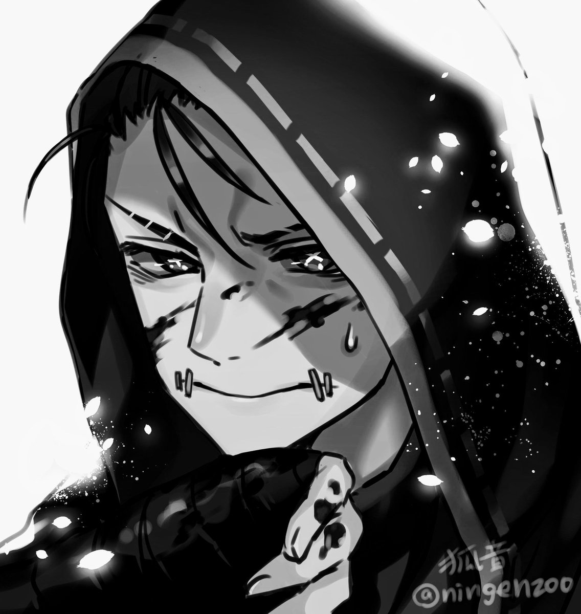 #絵をモノクロにするとかっこいい 