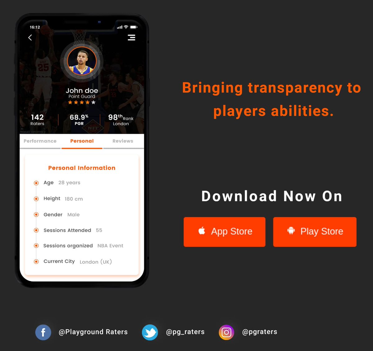 TheRealObaro's tweet photo. The @RealPGRaters  has got dope features!
Folks been in on it already. What say thee?

🏀🏀🏀🏀
#StayRated #PGRaters #StreetBasketball #themakingofStreetLegends #ThisisWhyweplay https://t.co/NYZeXuYO37