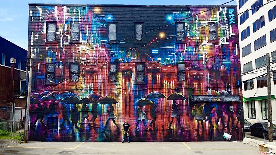 DanKitchener's tweet image. 🇨🇦 Canada / Moncton - loved painting this huge freehand mural in beautiful Moncton, Canada ! Good times ! #loopcolors #mtn94 #loop