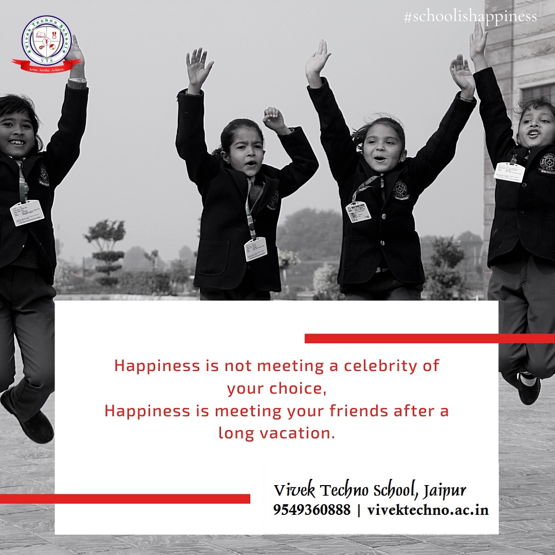 JaipurVts's tweet photo. #happinessisschool
Happiness is not meeting a celebrity of your choice,
Happiness is meeting your friends after a long vacation.
#school #happiness #friends #masti #fun #schooldiaries #schooldays #adventures #children #kids #schoolsofjaipur #vtsjaipur https://t.co/lHzcYwmlBb