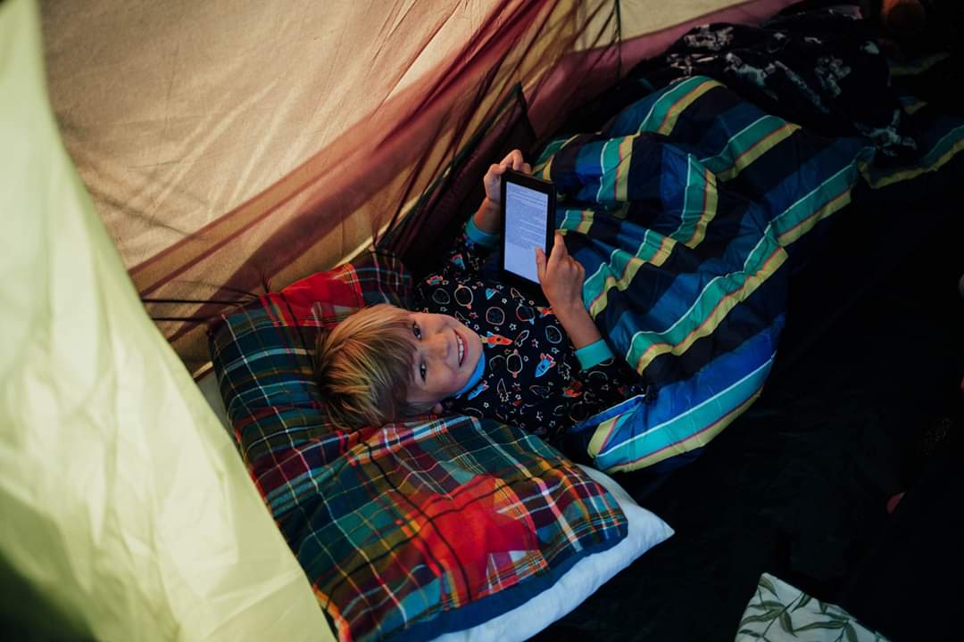 Let the summer reading challenge begin! <a href="/gulvalschool/">Paul Baker</a> #tentlife 🏕 #ebook #newforest