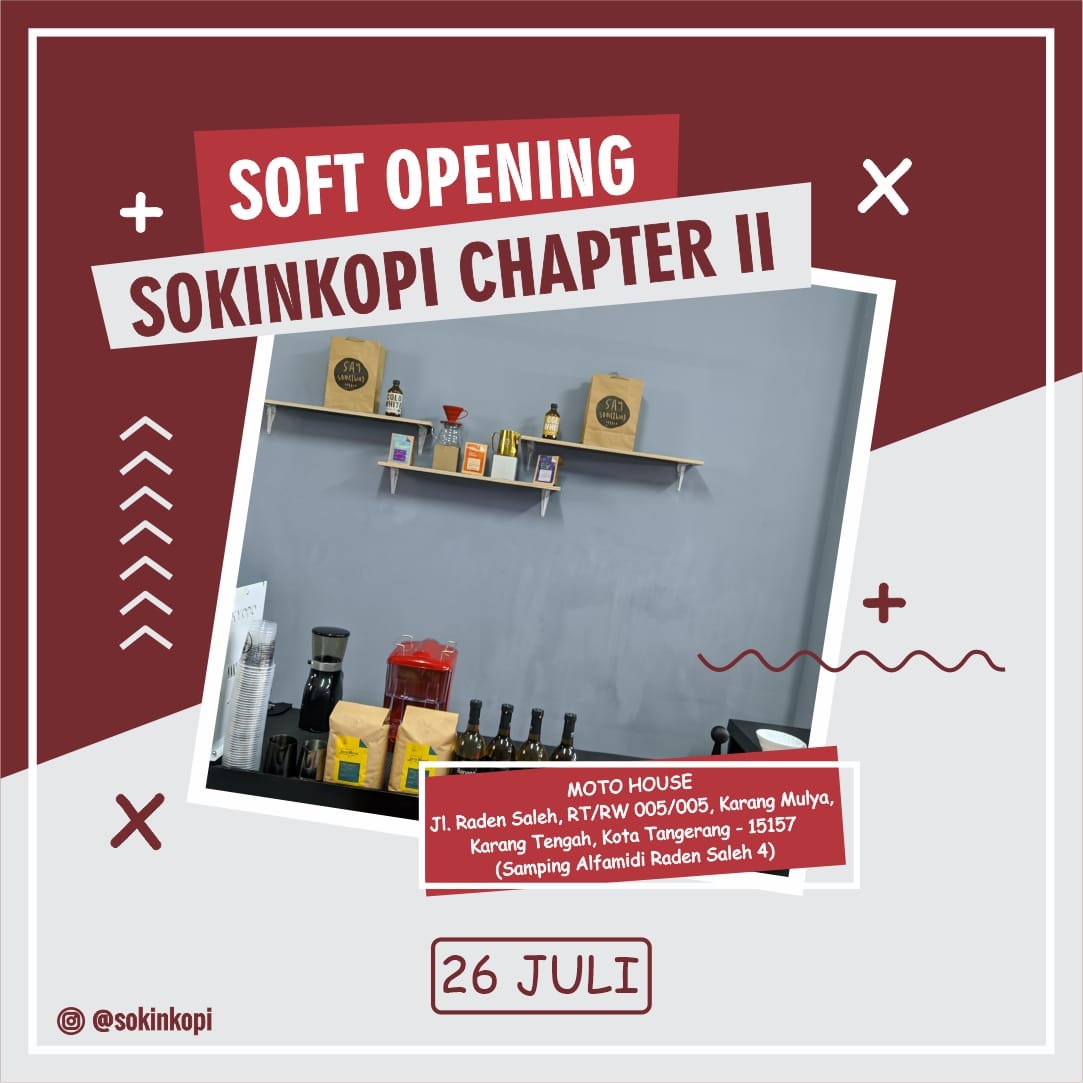 txtdaritng's tweet photo. BESOK BANGET!

Buat lo orang Ciledug, Karang Tengah dan sekitarnya. Kudu banget dateng ke soft opening Sokin Kopi Chapter II.

Sekut daripada lu ngopi mulu di rumah ☕ https://t.co/iTzvK8YTC5