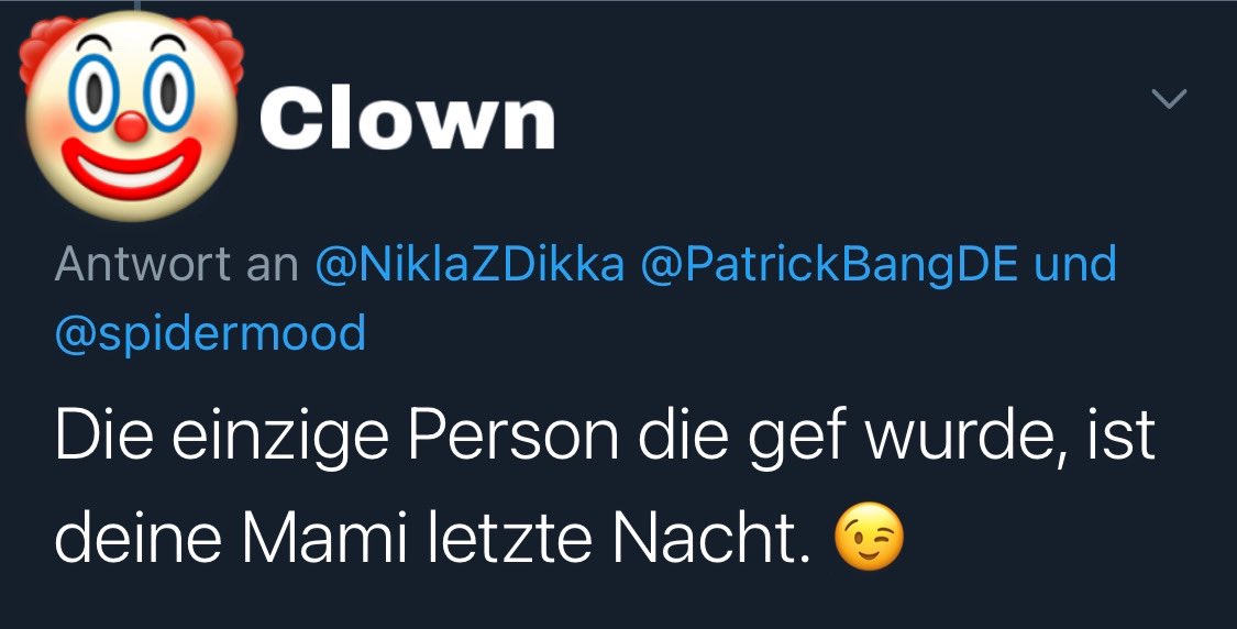 PatrickBangDE's tweet photo. Wie sich ein Clown unter Kommentaren verhält vs wie er sich in DMs verhält https://t.co/MvxGRjTBAI