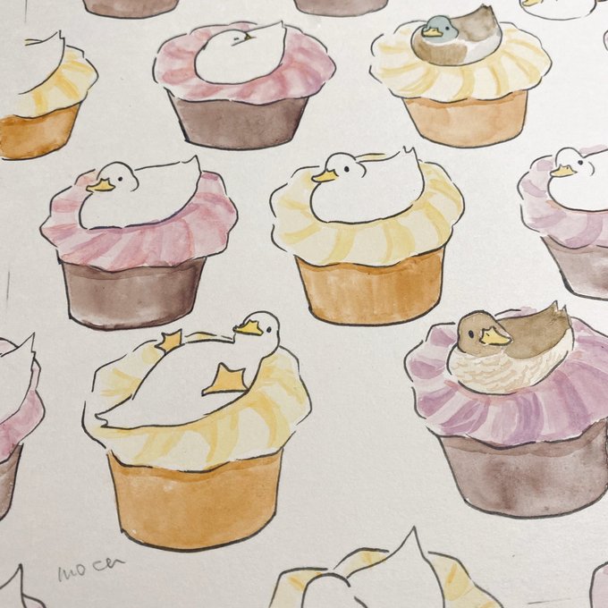 アヒルのカップケーキ 