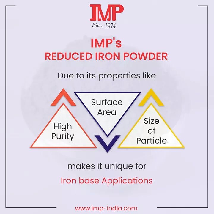 PowdersMetal's tweet photo. IMP's reduced iron powder is unique for iron base application due to its following properties
-High purity
-Surface area
-Size of particle
https://t.co/InybKVrZnY
#IMP #IMPIndia #CorbonylIronPowder #CarbonylIron #EquivCarbonylIron #IronPowder #FineGradeIron #ExtraFineIron https://t.co/H6RqonneCj