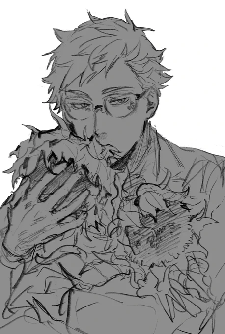 とりあえず出かけるまでに下絵できた、帰ったら塗るぞい 