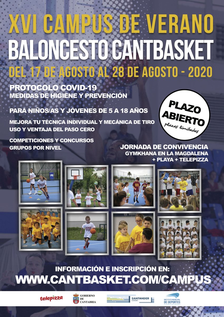 Cantbasket_04's tweet photo. ¡No te quedes sin tu plaza! ¡Apúntate ya al XVI Campus de Verano de Baloncesto - #Cantbasket! 

➡️ Para garantizar las medidas sanitarias, este año no daremos opción de comer en el Campus, y solo será en horario de mañana.

⬇️ Más información en:
https://t.co/vjZPBk47dV https://t.co/pyrEg0kvtw