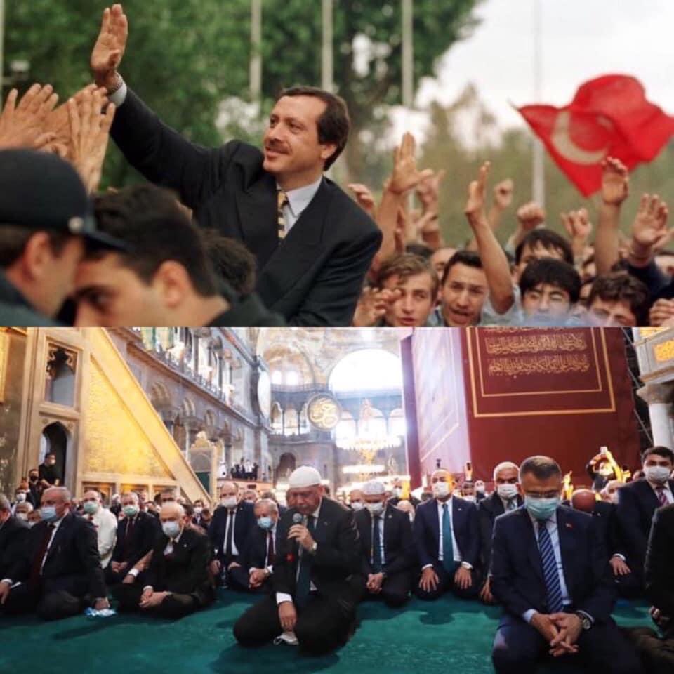 dayizadebey's tweet photo. Tarih 24 Temmuz 1999 : Reis'in tutukluluğu sona erdi. 

Tarih 24 Temmuz 2020: Ayasofya'nın tutukluluğu sona erdi. https://t.co/a4d34BkI1N