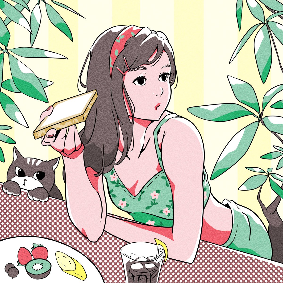 モクモクギルド第二課題 Mmgデザイン募集 やはりメインのイラストが気に ふるりのイラスト