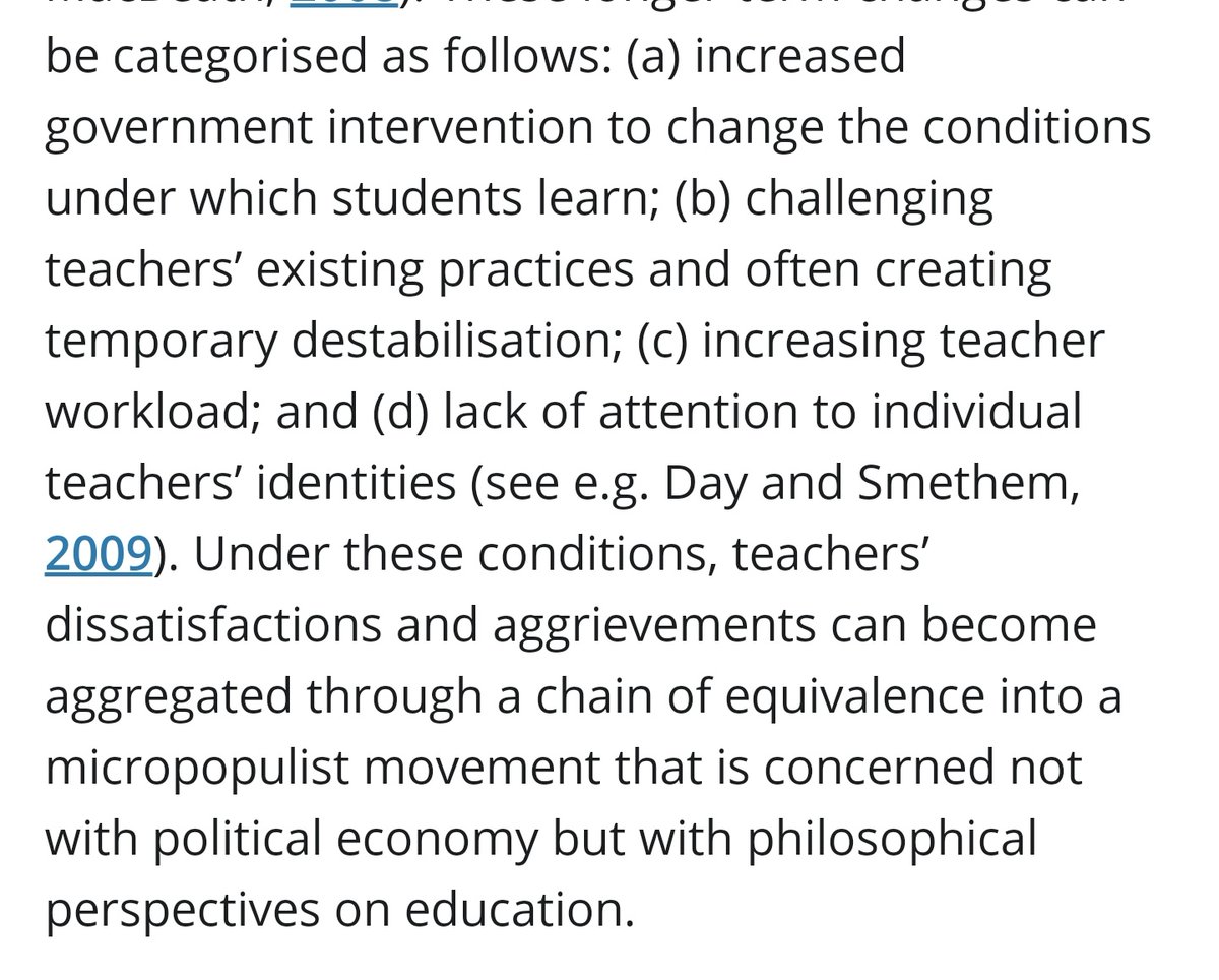 17. So in these two we get to the thrust: teachers are angry.Teachers are angry because they want to teach a certain way.