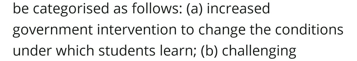 19.Final implication: government freeing up schools to teach how they want is in fact the government interfering in how kids learn.