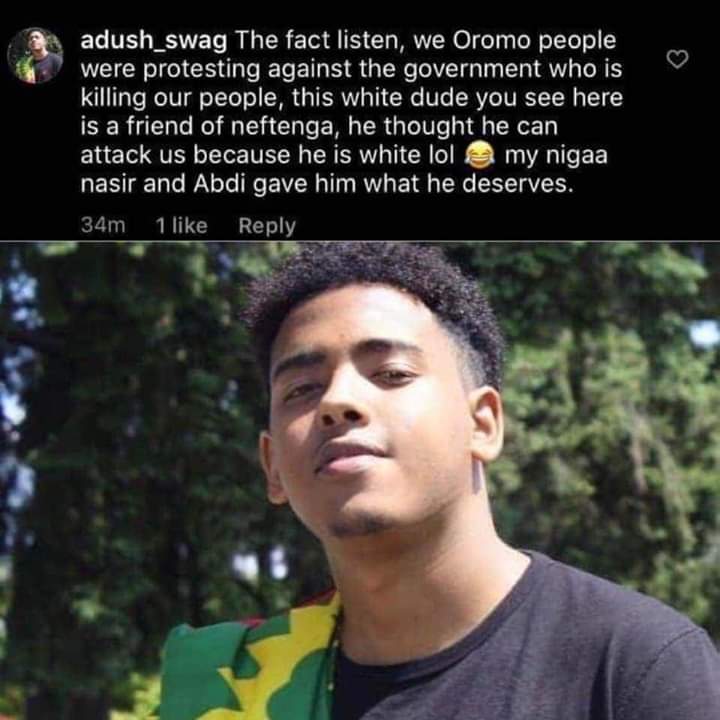 Michaelab384's tweet photo. Look at this proud qerroo bragging about their violence against a white guy in #Seattle. https://t.co/A5oxLdNXiD