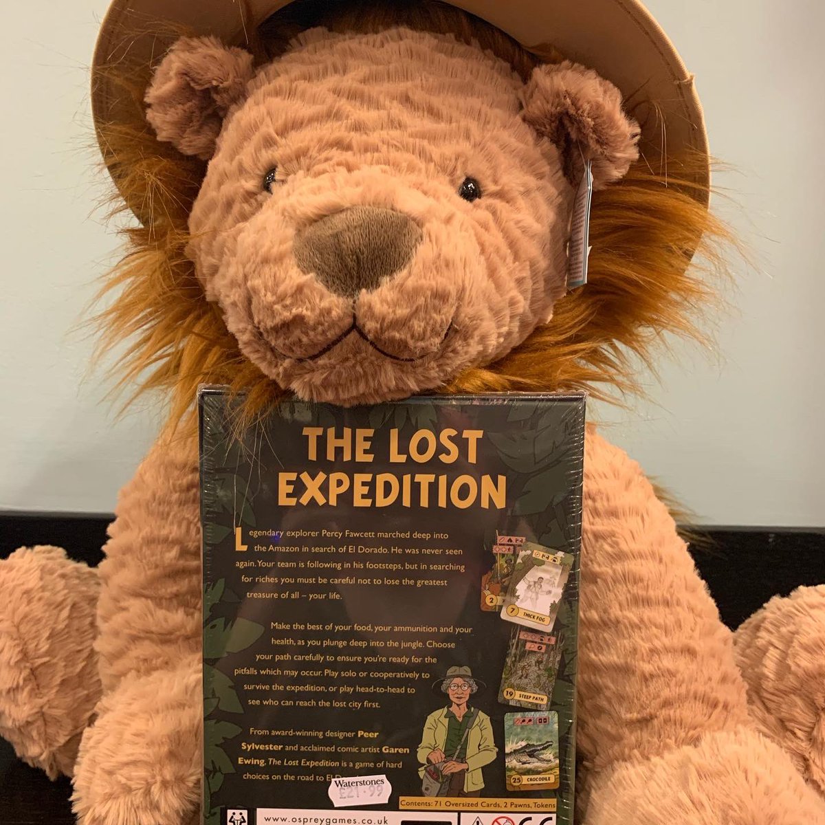 Bluewaterstones's tweet photo. Ever fancied being an explorer, but can’t be bothered to leave your own house? Well here’s the answer! Check out #TheLostExplorer @OspreyGames perfect for solo expeditions or group games. *lion not included.* https://t.co/Hu5EvjuigC