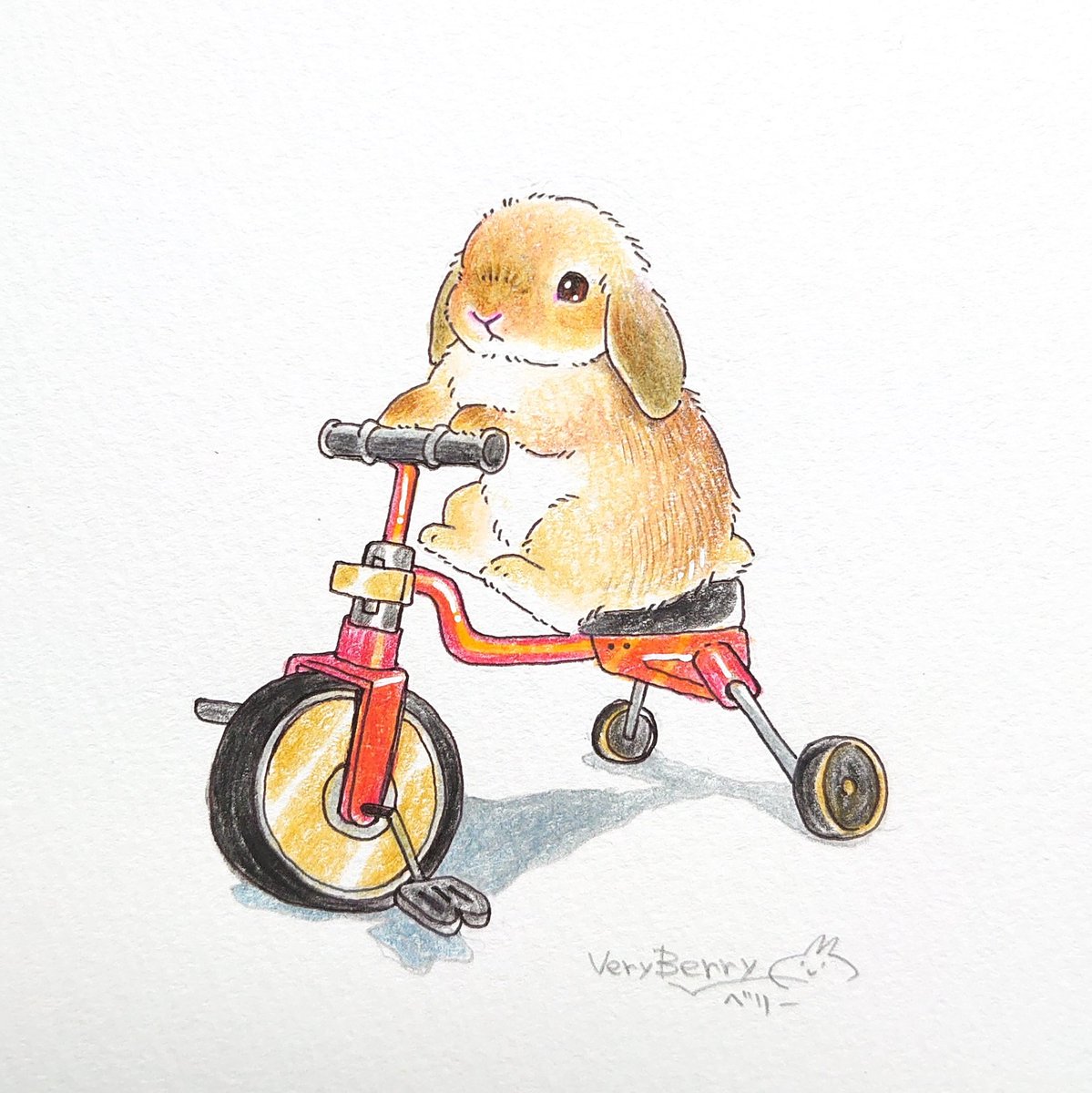 「?誰か押して～ 」|VeryBerry うさぎ星さん4/8-9出展のイラスト