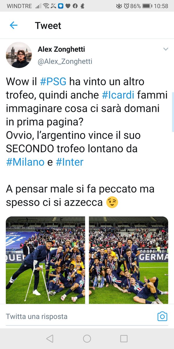 not_Jaywilliams's tweet photo. Il mondo sta parlando dell'infortunio di #Mbappe in #PSGSTE, finale di #CoupeDeFrance, ma nell'#Inter Twitter l'argomento principale è un altro: #Icardi.🤦♂️
Di venerdi sera e sabato mattina, ecco il loro interesse primario da ossessionati 😂😂😂😂
(e c'era anche #MilanAtalanta) https://t.co/3qfIeIZnvT