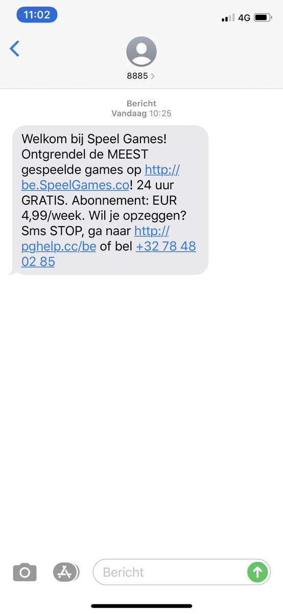 Leidenschaft's tweet photo. Kinderen zitten op Ipad en ik krijg vervolgens onderstaande sms? Precies zoals scam Demon games. Iemand hier raad mee? #dtv https://t.co/18DZqAr9vY