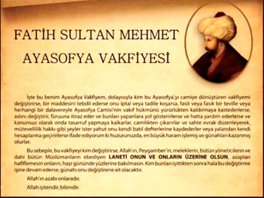 Ali Erbaş Hutbede Fatih Sultan Mehmet Han'ın vakfiyesini okudu diye bazıları çıldırıyor.

Ne yapsaydı Fatih'in kılıç hakkı olan camide nutuk mu okusaydi ?

#AliErbaşYalnızDeğildir