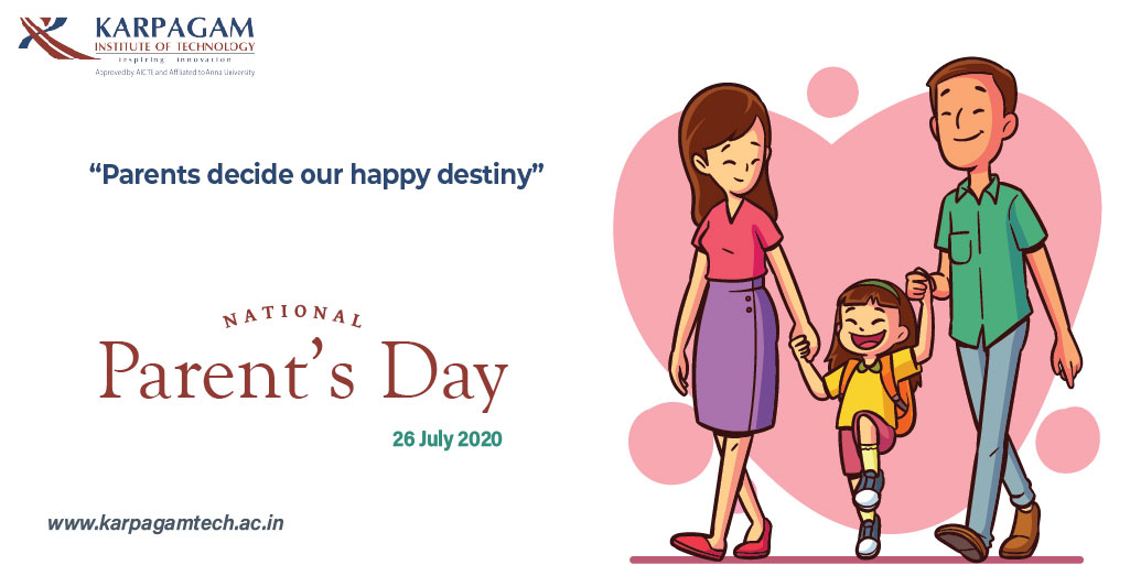 wekitizens's tweet photo. Every parent is concerned about the growth of the children in their professional and personal life.
Wishes from #KIT on the National Parent's Day
#NationalParentsDay #ParentsDay2020 #Parents #roleofparents #parenting https://t.co/xPUfsb7I49