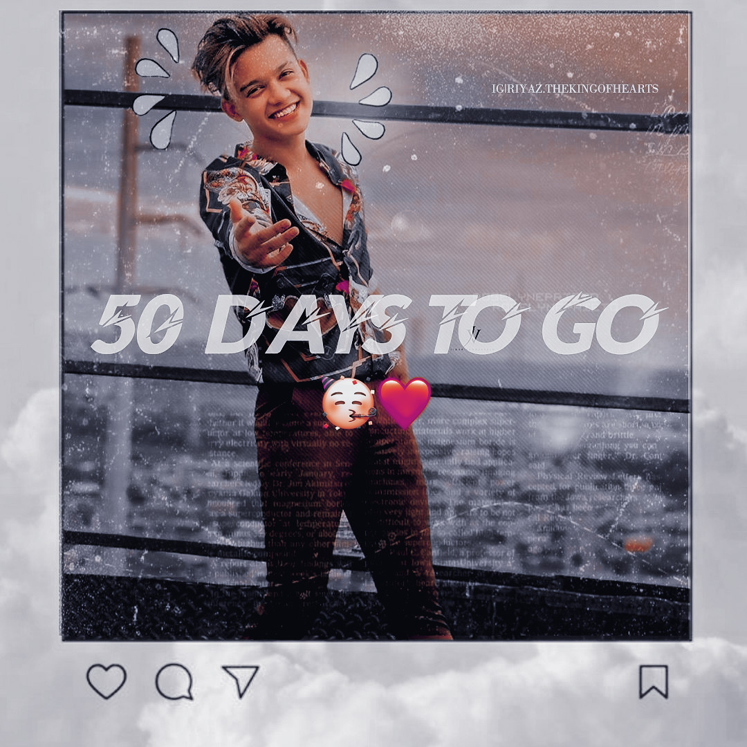 RIYAZXSANA's tweet photo. #riyazturning17 ❤️ 50 more days to go🙈 yayy can't wait🧚🏼‍♀️ @_riyaz_aly #riifam 💙 https://t.co/magUyOibXu