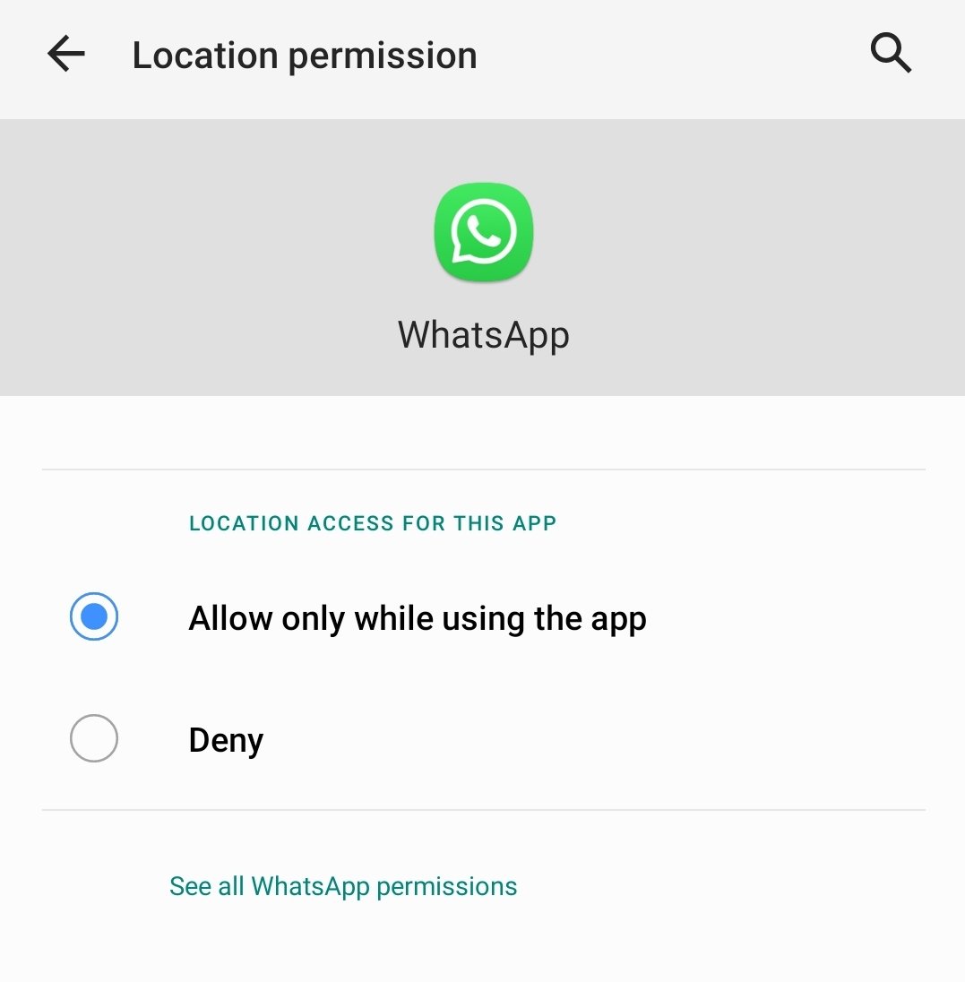 Mark_Nilsen_'s tweet image. Hi @android and anyone else.

My whatsapp real-time location sharing recently stopped working and I think it's because whatsapp only has location permissions "while using the app".
Trouble is, the option for "always" is missing!

Can someone help please?

#AndroidHelp
#Android