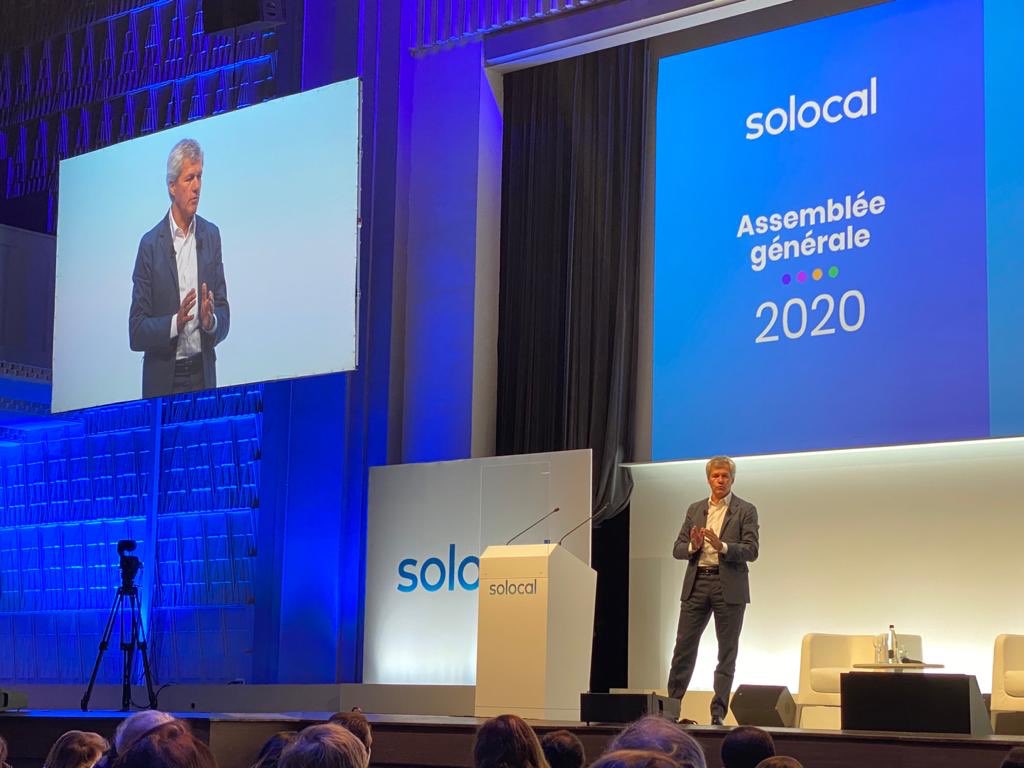 solocal's tweet photo. [ Assemblée générale]
Le plan de renforcement de notre structure financière adopté à 93% lors de l’#AG des #actionnaires 
#AGSolocal #Solocal https://t.co/ZeQov0tPBl