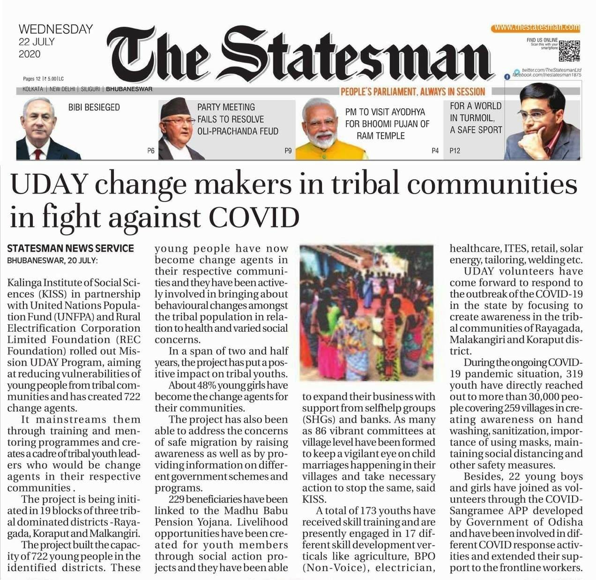 achyuta_samanta's tweet image. Read this piece on #ProjectUDAY- “Creating Change Makers in Tribal Communities” and its impact.

#KISS in partnership with @UNFPA and with support from Rural Electrification Corporation Limited Foundation (REC Foundation) rolled out Mission-UDAY Program,... 1/2
@UNFPAIndia
