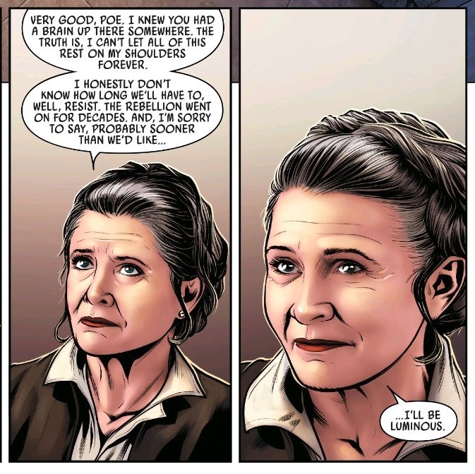 Iris??Alazmec Appreciation ?? on Twitter: "This came out in 2016. Yet  this comic had a funeral at the start and afterwards these Leia panels hit  hard. ? Poe Dameron Comic #14… https://t.co/c58hJz2G7g"