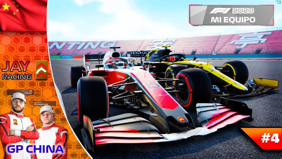 Pues ya hemos llegado al cuarto GP del calendario y hoy toca China 🇨🇳, un circuito con mucho desgaste en los neumáticos traseros y que reclama un poder de motor muy alto.

MODO MI EQUIPO F1 2020 | * UNA ESTRATEGIA DIFERENTE Y A POR TODAS * youtu.be/1fporNX7PuQ