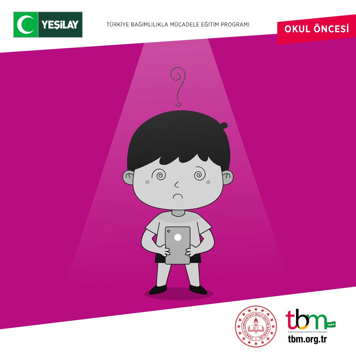 Her yaş grubuna özel eğitimler uyguladığımız Türkiye Bağımlılıkla Mücadele Eğitim Programımızın okul öncesi modülünde çocuklara teknolojinin zararlarını, sağlıklı ve sosyal yaşamın önemini anlatıyoruz..
 👉 tbm.org.tr 
#Yeşilay #TBM