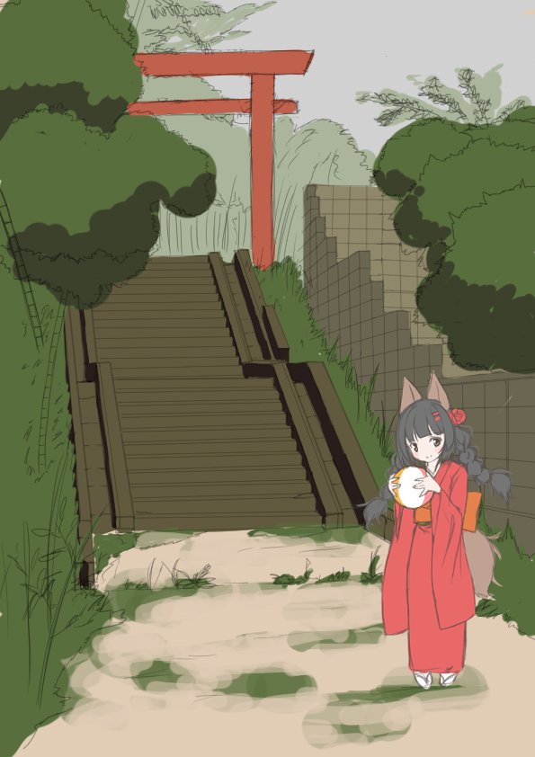 たまには背景も練習しないと…っていう自己アピール☆( 'ч' ) 