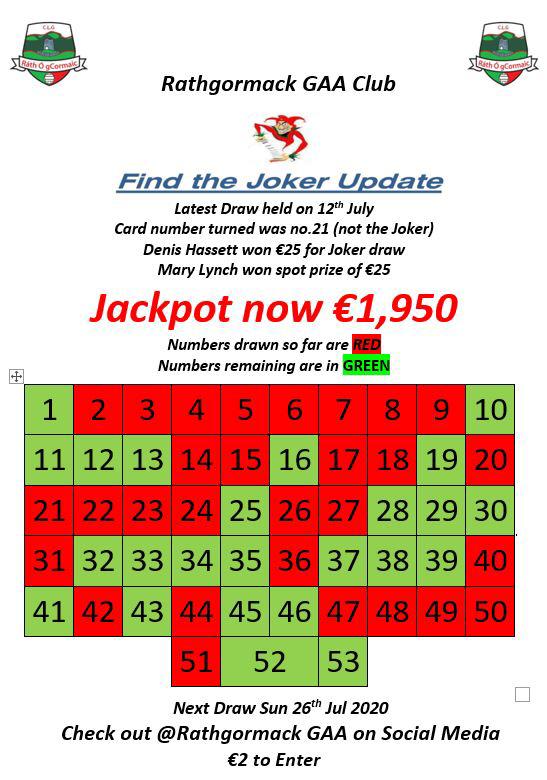 JOKER DRAW TOMORROW EVENING
