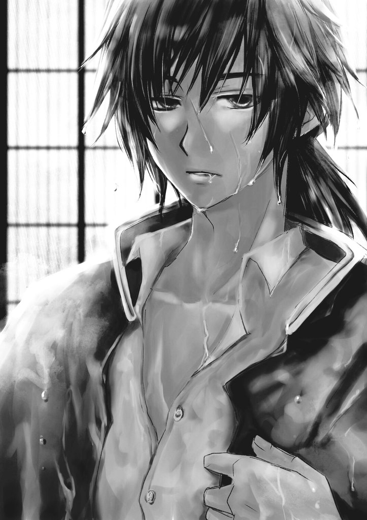 富岡義勇 雨に濡れちゃった冨岡義勇さん 梅雨なのでw 自己満イラスト りりこのイラスト