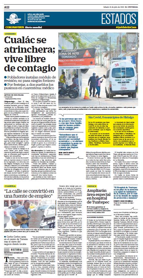 El_Universal_Mx's tweet photo. ¡Buenos días, lectores! Iniciamos la jornada informativa con la portada de EL UNIVERSAL y sus secciones este sábado 25 de julio
https://t.co/Z1NMhjlzXI https://t.co/ZunHpwNMn4