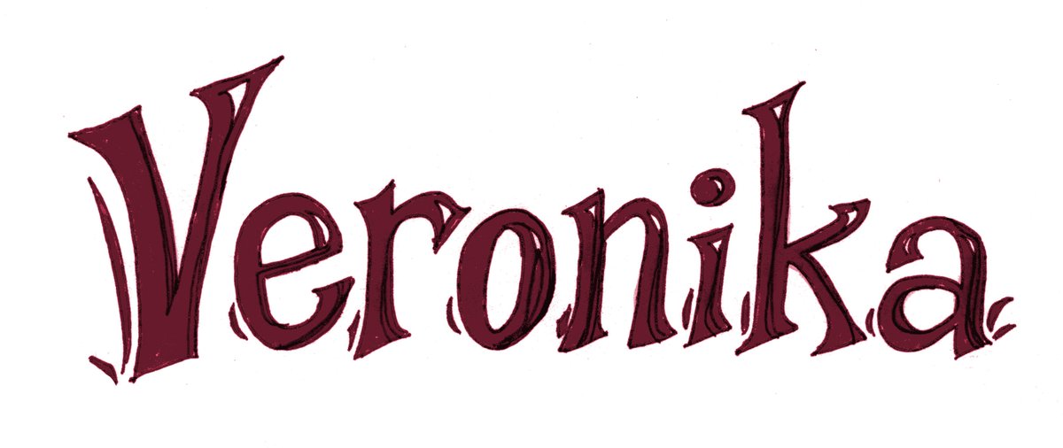 I rarely use cherry red in my art, but I seem drawn to it in lettering.