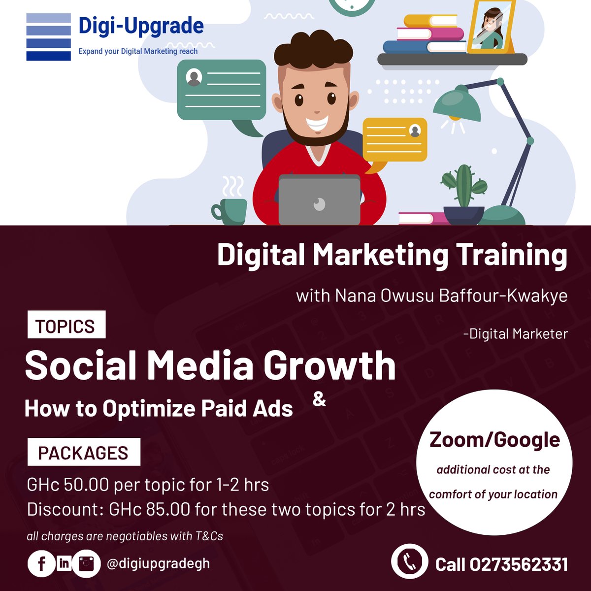 nana_ba4_'s tweet photo. Do you know anyone who needs this or even a company(companies have a different package). Please share and spread this to reach the thousands of people who need Digital Marketing Training. #Digitalmarketing #YourBrandManager #DigiUpgrade 💙 https://t.co/pFASY7L1wi