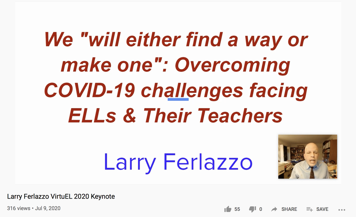 MLSummit1's tweet photo. Hundreds of people tuned in to @Larryferlazzo's keynote and are now watching the breakout sessions at https://t.co/a7DeU2aOsx.
Did you miss it?? No, you didn't! It's all still at that site for you. Use #VirtuEL to share this great event with teachers of language learners! #ELLs https://t.co/aJIkOwC6Zl