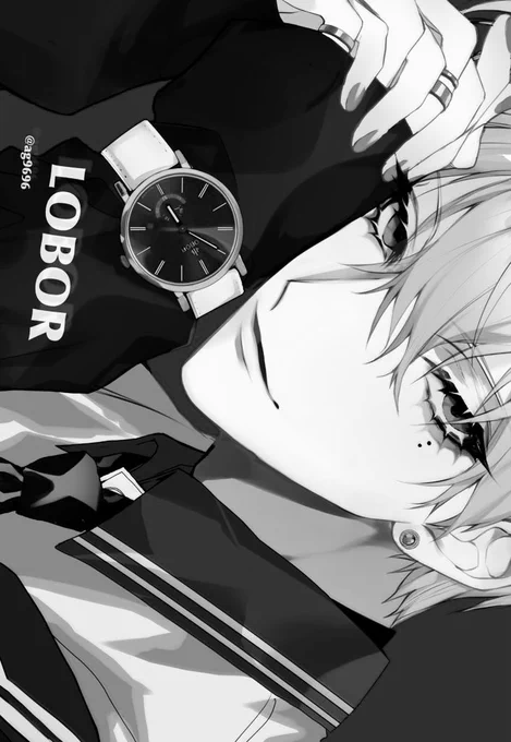 🤍🖤 #絵をモノクロにするとかっこいい 