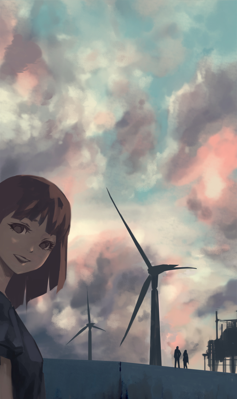 ｒ Twitter પર イラスト 女の子 夕焼け 空 雲 風車 逆光 T Co Skmhonrva0 Twitter