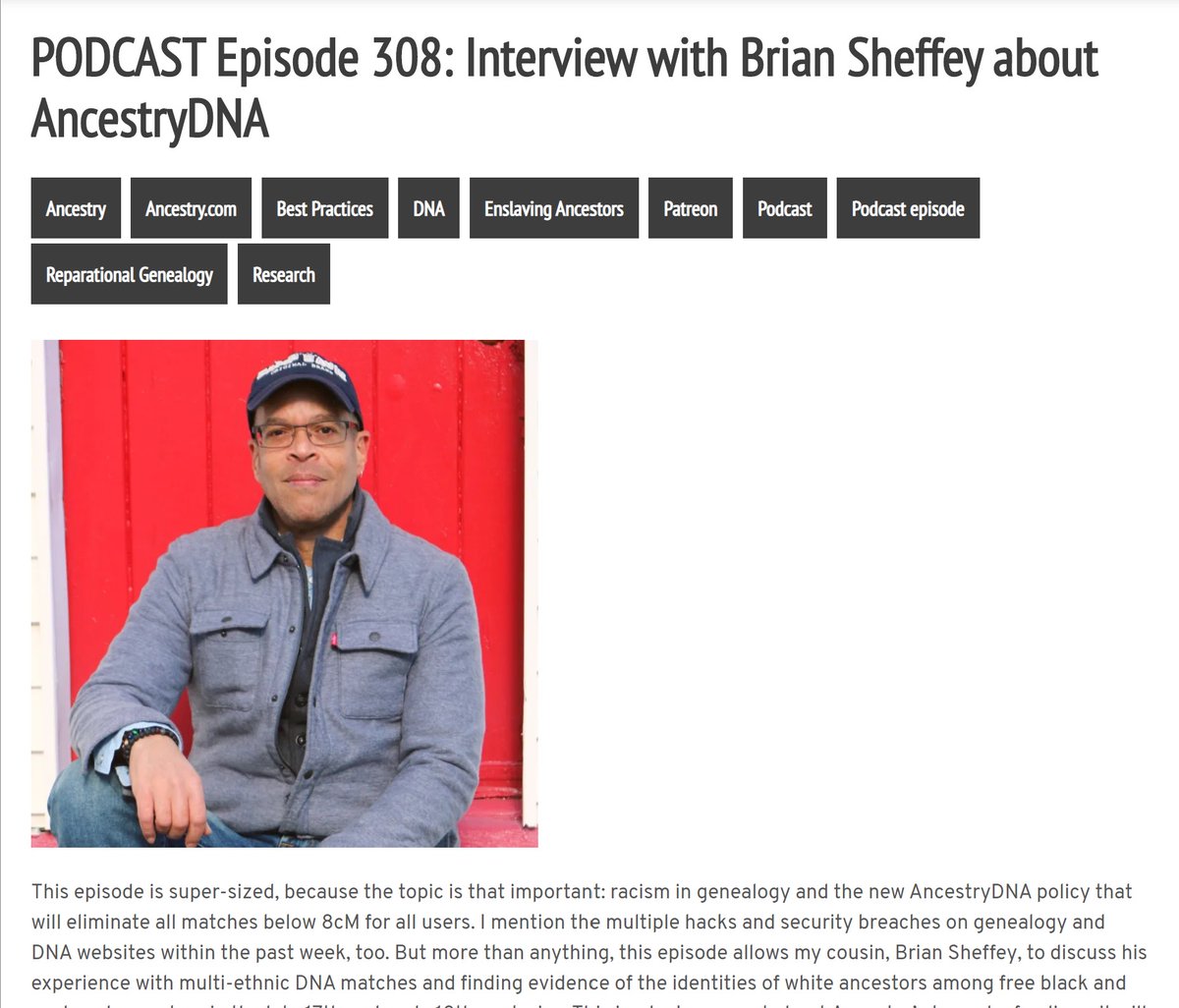 genealogadvent's tweet photo. You can catch my interview with @AncestorsAlive's podcast.  We chat about my books - and I candidly discuss how @Ancestry's proposed changes to its DNA matching threshold will negatively impact my #geneticgenealogy research work https://t.co/vde1T1m16B https://t.co/Syb6Zid5iR