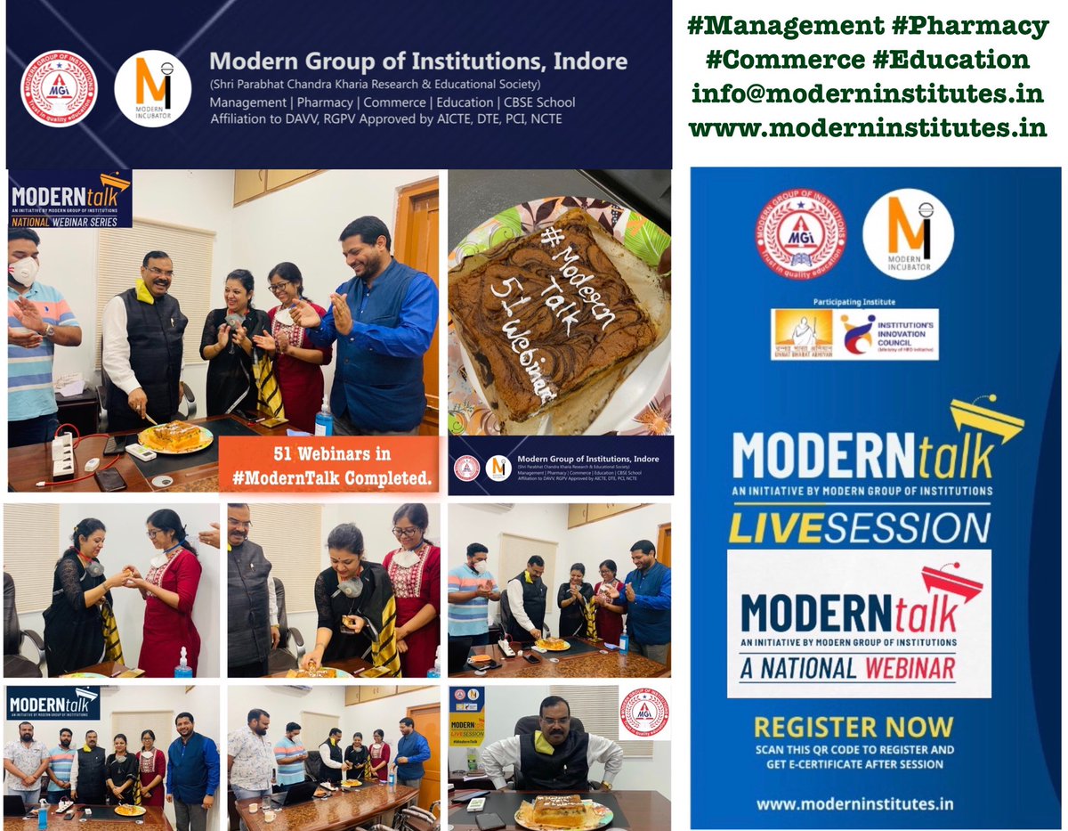 IncuModern's tweet photo. #Congratulations and #Proud #Team #ModernTalk

39 Days...
51 Topics...
51 Webinars (National/International)...
57  Eminent International/ National Speakers...
22,292  Registrations/Participants
185.3K People Reached.
93.5K Post Engagements. https://t.co/XQ7gK7ICR5