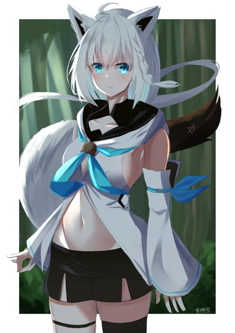 森の中で出会ったフブちゃん的な
#絵フブキ 