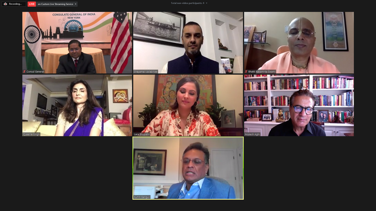 Consul General Randhir Jaiswal participated in a discussion on 'Reconciling Success and being Socially Conscious' Recalling the age-old Indian maxim “Vasudhaiva Kutumbakam” i.e The World is One Family, urged people to share their progress and prosperity with others. @GavsTech