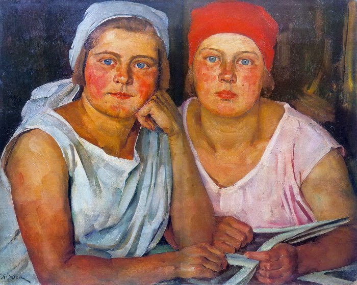 And then there’s this one. Aren’t Caitriona and her friend the ultimate collective farm girls?2. Komsomol Girls by Konstantin Yuon
